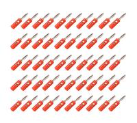 Sonew Fiche Banane JT-002 4 Mm, Nouveau Type de Connecteur de Câblage à Souder pour l'électronique, la Formation et l'enseignement (rouge)