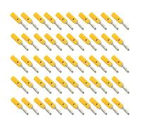 Sonew Fiche Banane JT-002 4 Mm, Nouveau Type de Connecteur de Câblage à Souder pour l'électronique, la Formation et l'enseignement (YELLOW)