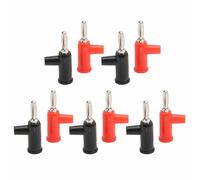 Sonew Fiches Banane, Connecteurs en Laiton sans Soudure Empilables de 4 Mm avec Conception à Vis Ouverte, pour Accessoires de sécurité et Systèmes Audio