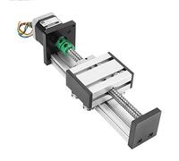 Sonew Glissière Linéaire à Vis à Billes, Actionneur Métallique de Haute Précision avec Moteur Pas à Pas, Diamètre D'arbre de 12 Mm, Course de 100 Mm pour Machines CNC