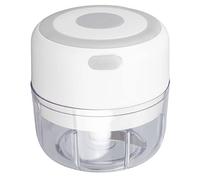 Sonew Hachoir à Ail électrique Rechargeable par USB, 100 Ml, en Acier Inoxydable, pour Oignons, Légumes et Plus Encore (WHITE)