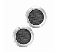 Sonew Haut-Parleur argenté de 2 Pouces, Haut-Parleur Décoratif en d'acier pour Voiture, avec Conception Brisée (Silver)