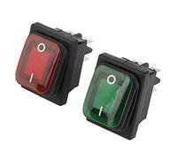Sonew Interrupteur à Bascule à 4 Broches et 2 Positions, Voyant Rouge Vert Résistant à L', avec Lumière LED, pour Bateau, Camping-car, Voiture, Camion