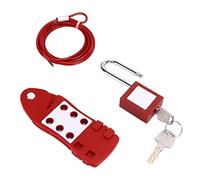 Sonew Jeu de Loquets de Consignation Polyvalents de 2 M avec Cadenas en Acier Inoxydable pour les Secteurs Industriels et électriques