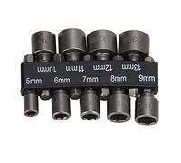 Sonew Jeu D'embouts de Douilles 9 Pièces, Douilles en Acier chromé à Tige Hexagonale de 1/4 Pouces avec Support de Rangement, pour Perceuse électrique Manuelle