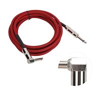 Sonew JORINDO Câble d'ampli de Guitare électrique 6,35 Mm - Cordon Rouge de 19,7 Pieds pour Instruments et équipements (#1)