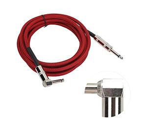 Sonew JORINDO Câble d'ampli de Guitare électrique 6,35 Mm - Cordon Rouge de 19,7 Pieds pour Instruments et équipements (#1)