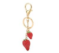 Sonew Joue Clés de Pendentif en Forme de Fraise Mignon pour Femmes - Décoration de Bague clé en Alliage Exquis pour Sacs à Main, Sacs à Main et à Dos