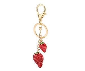 Sonew Joue Clés de Pendentif en Forme de Fraise Mignon pour Femmes - Décoration de Bague clé en Alliage Exquis pour Sacs à Main, Sacs à Main et à Dos