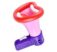 Sonew Jouet Amusant en Corne avec Changeur de Voix pour Enfants, avec Plusieurs Boutons, Conception de Bouche Mignonne, Poignée Antidérapante et Lanière Portable (rouge)