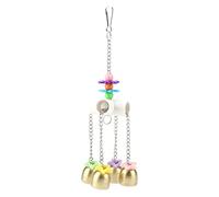 Sonew Jouet Balançoire coloré avec Cloches pour Oiseaux - Accessoires d'escalade, d'exercice et de Jeu pour Perruches et Petits Oiseaux