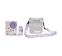 Sonew Kit de Boîtier de l'appareil Photo instantané avec Shell durté Protecteur et Bandoulière Réglable pour Mini 12 - Matériau PC Durable avec Stockage Photo et Personnalisable (Violet)