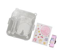 Sonew Kit de Boîtier de l'appareil Photo instantané avec Shell durté Protecteur et Bandoulière Réglable pour Mini 12 - Matériau PC Durable avec Stockage Photo et Personnalisable (Pink)