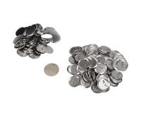 Sonew Kit de Broches de Badges Ronds Vides, 100 Ensembles, pour l'artisanat de Bricolage, Kit de Badges à Boutons Métalliques, Idéal pour les Cadeaux et les Projets (58MM)