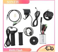 Sonew Kit de contrôleur de vélo électrique Contrôleur à onde sinusoïdale 15A Panneau LED900S Capteur d'assistance sport chargeur