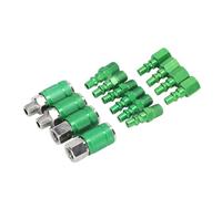 Sonew Kit de Coupleur et de Fiche D'Air NPT 1/4in, Coupleur et Kit de Plug en Alliage en Aluminium, Filetages Féminins Mâles 1/4in NPT, avec Ensemble de Raccords de Tuyau à Air