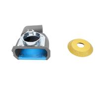 Sonew Kit de Fixation de Collecteur de Meuleuse d'angle pour Meuleuses de 100 et 115 Mm - Couvercle de Carénage PA66 avec Profondeur de Fente de 9 Mm, Brosse, Tuyau courbé et Meule pour Rainures en