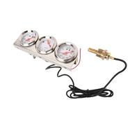 Sonew Kit de Jauge Triple pour Voiture 52 Mm - Cadran Blanc 12 V Pression d'huile, Température, Voltmètre avec Capteur pour des Performances Améliorées
