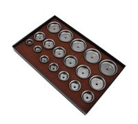 Sonew Kit de Matrices de Presse pour Montres, 18 Pièces, 24-58mm, Boîtier Arrière de Montre en Métal, Fermeture pour Techniciens de Réparation