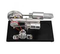 Sonew Kit de Modèle de Moteur Stirling, Générateur de Moteur Chaud, Jouet éducatif avec Plaque de Base en Pin pour Expérience Scientifique et Physique