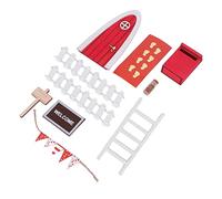 Sonew Kit de Porte Féerique de Noël pour Maison de Poupée, Ensemble de Modèles Artisanaux en Bois pour Enfants, pour l'éducation et la Décoration Festive