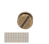 Sonew Kit de Rivets en Cuir 8mm-100 Ensembles de Rivets Décoratifs en Alliage Dur Ronds Portables en Forme de Champignon en Bronze et Gris argenté (Bronze)