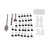 Sonew Kit de Routage de Câbles avec œillets Muraux en Silicone, Forets de 2,5 Cm et 5/16", 30 Clips en Fil d'acier pour Une Installation Soignée de Câblage Mural dans Les Maisons Résidentielles,