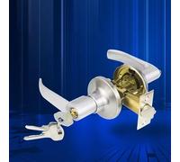 Sonew Kit de Serrure de Poignée de Porte, Barre de sécurité en Alliage D'aluminium avec Clés de Verrouillage pour Salle de Bain, Chambre à Coucher, Maison, Durable, (Épaisseur de porte de 25 à 45 mm)