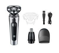 Sonew Kit de Toilettage 3 en 1 pour Hommes, Tondeuse électrique Rechargeable par USB avec écran Haute Définition et IPX7, pour Couper les Poils de la Barbe et le Nez