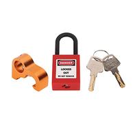 Sonew Kit de Verrouillage d'éTiquette de Verrouillage, Cadenas de Verrouillage de Disjoncteur éLectrique, Cadenas d'éQuipement de Commutation éLectrique Industriel avec 2 CléS
