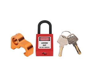 Sonew Kit de Verrouillage d'éTiquette de Verrouillage, Cadenas de Verrouillage de Disjoncteur éLectrique, Cadenas d'éQuipement de Commutation éLectrique Industriel avec 2 CléS