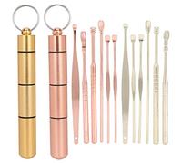 Sonew Kit D'outils de Dissolvant de Cire d'oreille 2 Ensembles, Outil de Nettoyage de Cire d'oreille de Cuillère d'oreille d'acier Inoxydable(#1)