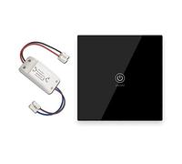 Sonew Kit Interrupteur D'Éclairage Sans Fil, Interrupteurs Muraux Sans Fil, Installer À Volonté et Déplacer À Volonté, Panneau D'interrupteur Sans Fil pour L'Éclairage, 1 Interrupteur et 1 Récepteur
