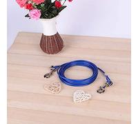 Sonew Laisse pour Chien en Fil d'acier pour la sécurité Extérieure - Corde de Câble pour Animaux de Compagnie 5 Mm X 5 M (Blue)