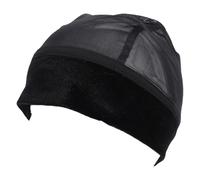 Sonew Large Perruque Grip Cap Velours Antidérapant Bandeau Réglable Casquette avec Maille Respirante pour Chimiothérapie Cheveux Clairsemés Perruques Pleine Dentelle (BLACK)