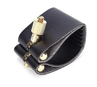 Sonew Ligature de Saxophone en Cuir PU pour Embout de Saxophone, Accessoire pour Instrument de Musique (C66 ténor)