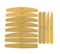 Sonew Limes à Ongles 12 Pièces, 6 Types Double Face Lavables et Réutilisables avec Guide de Mise en Forme, pour Manucure en Gel, Salon à Domicile (12PCS)