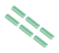 Sonew Lot de 10 Connecteurs de Bornier à Vis PCB à 12 Broches, Pas de 2,54 Mm, Matériau Universel en Plastique Vert, en Cuivre, avec Soudage Facile et Performances Ignifuges, pour