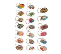 Sonew Lot de 20 Anneaux de Dreadlocks en Forme de Coquille, Pinces à Cheveux avec Pendentif en Forme de Coquille Exquise, Motif imprimé Unique, Couleur Vive, avec Design Réglable,