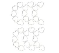 Sonew Lunette Ouverte en Forme de Cœur, 30 Pièces, pour Bricolage, Bijoux Artisanaux, Colliers, Bracelets, Fournitures de Fabrication (En forme de coeur Grand * 30 pièces)