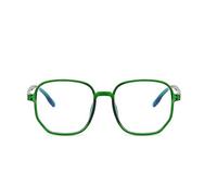 Sonew Lunettes de Vue Lunettes Anti-lumière Bleue Tendance Polygone Léger Transparent Spectacle pour Hommes Femmes PC Silicone Accessoire de Mode (Green)