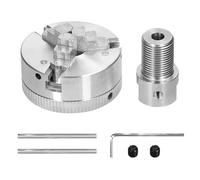 Sonew Mandrin de Tour, Mandrin à Centrage Automatique Manuel à 3 Mâchoires et 4 Mâchoires avec Externes Internes pour Meulage, Fraisage, Tournage (3-5mm)