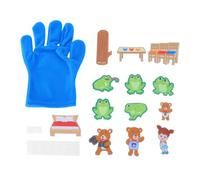 Sonew Marionnettes à Gants en Feutre, Ensemble de Contes avec Meubles Grenouille et Ours pour Les Activités de Garderie Préscolaire