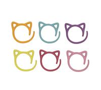 Sonew Marqueurs de Point de Verrouillage Chat Mignon Multicolore 24 Pièces-marqueurs d'aiguille en Alliage de Zinc pour l'artisanat de Couture, de Tricot et de Crochet