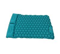 Sonew Matelas de Couchage Gonflant avec Oreiller Gonflable Ergonomique, Pompe à Pied et Sac de Rangement pour Le Camping en Plein Air et Le Bureau (Paon Bleu)
