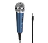 Sonew Microphone du Condenseur Filaire de qualité Studio avec Adaptateur de 3,5 Mm pour Un karaoké d'ordinateur Facile - Bleu, Corps en Alliage Métallique, Bouchon et Jeu (Blue)