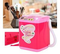 Sonew Mini Simulation électrique Maquillage à Laver à la Brosse avec Fonction de Déshydratation et Rose Automatique - Conception Compacte et pour le Nettoyage sans Effort (Rose rouge)