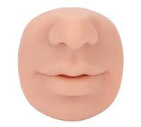 Sonew Modèle de Piercing en Silicone avec Bouche, Modèle de Nez en Silicone, Modèle de Pratique de Piercing en Silicone, Modèle de Nez Flexible en Imitation Souple, Présentoirs de Nez (Couleur de peau