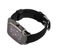 Sonew Montre à Quartz Décontractée pour Hommes avec Bracelet en Cuir PU Respirant, Cadran élégant à Motif sergé, pour Les Activités de Plein Air et Les Affaires (Black)