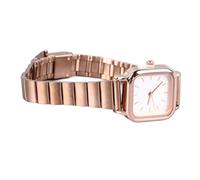 Sonew Montre en Alliage à la Mode pour Femmes avec Une Texture Exquise, Conçue pour Un Usage Quotidien - étudiants et Proches (Bracelet en Or Rose avec Cadran Blanc)